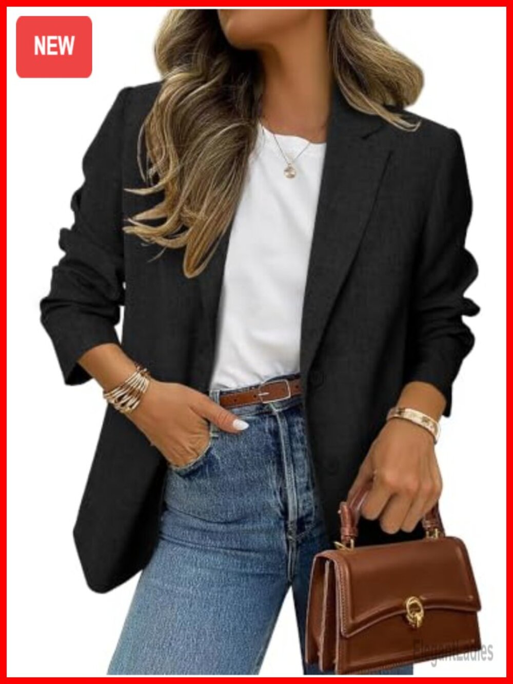 Oversized Open Front Blazer Long Sleeve Lapel Business Casual Work Jacket with